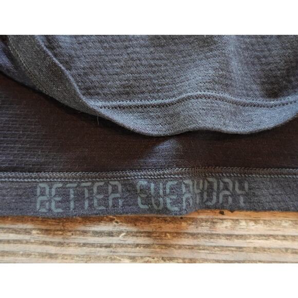 Lululemon Shirt Mens Large Dark Gray Better Every Day Short Sleeve Athletic Vent - Picture 4 of 9